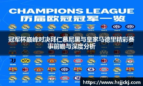 冠军杯巅峰对决拜仁慕尼黑与皇家马德里精彩赛事前瞻与深度分析